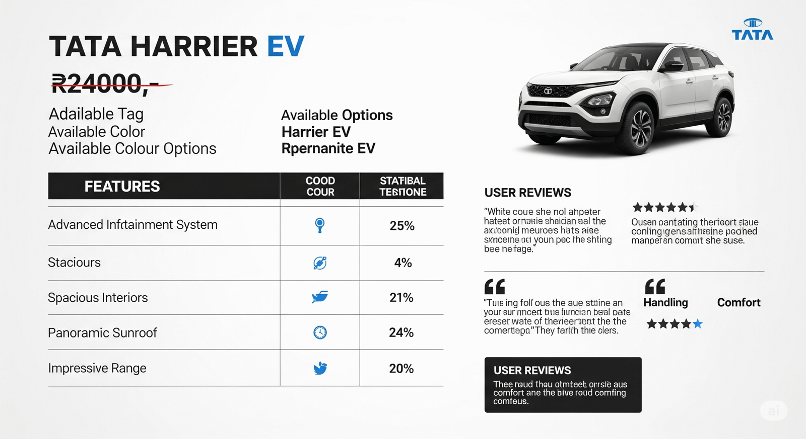 Tata Harrier EV Price - Features, Colours & Reviews
